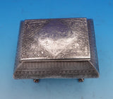 American Silverplate Tea Caddy Middle Eastern Motif Circa 1880 4 1/2" (#9261)