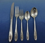 Sculptured Rose by Towle Sterling Silver Flatware Set For 12 Service 65 Pieces