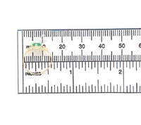 10k Yellow Gold Baby Child's .22ct Square Genuine Natural Emerald Ring (#J6381)