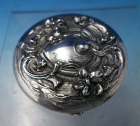 Violet by Unknown Sterling Silver and Cut Crystal Dresser Jar circa 1920 (#5907)