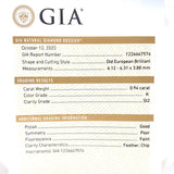 Filigree Deco Platinum Three Carat TW Genuine Natural Diamond Pin GIA (#J6157)