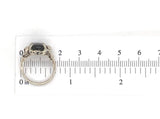 12k White Gold Genuine Natural Black Star Sapphire Diamond Ring Size 4.25 #J7004