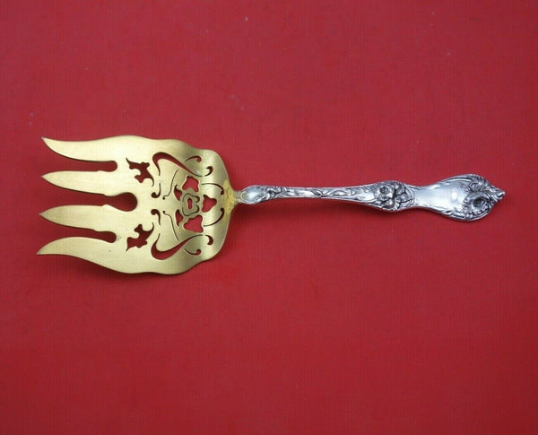 Les Cinq Fleurs by Reed and Barton Sterling Silver Fish Serving Fork GW Pierced