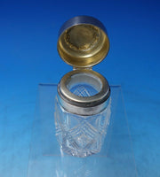 King Edward by Whiting Sterling Silver & Cut Crystal Dresser Jar 3 1/2" (#6135)