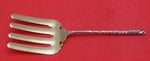 Double Twist #9 by Whiting Sterling Silver Asparagus Fork 9" Gold Washed