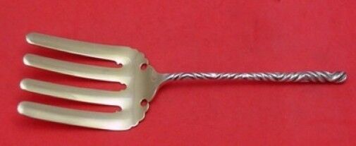 Double Twist #9 by Whiting Sterling Silver Asparagus Fork 9" Gold Washed