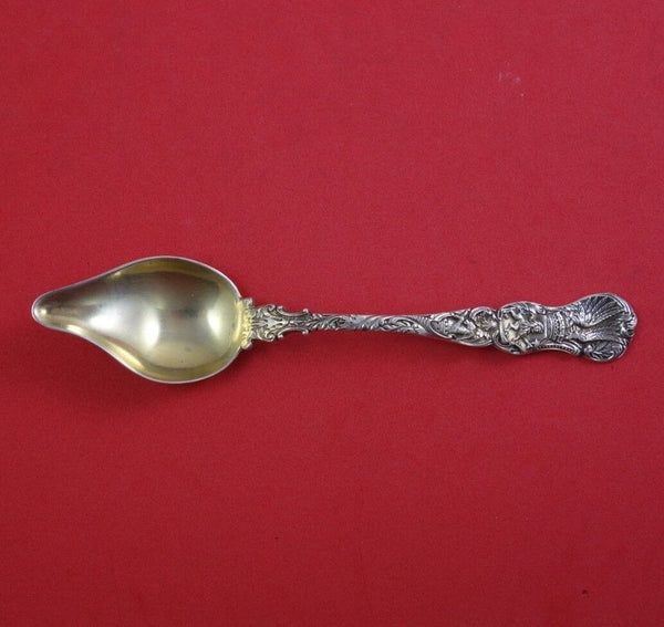 Heraldic by Durgin Sterling Silver Melon Spoon Goldwashed Blunt Nose 5 3/4"