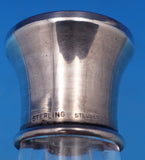 Steuben Glass Crystal Pepper Shaker with Sterling Silver Cap 3" Modern (8377)