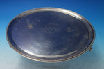 Beaded by Ei English Sterling Silver Round Salver Tray with Coat of Arms (#5998)