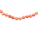Genuine Natural Coral Bead Necklace w/ 6mm Beads 14k Gold Clasp 18 3/8" (#J7579)