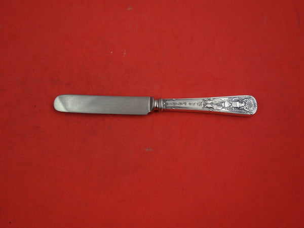 Patriotic Sterling Silver Junior Knife Blunt w/ Flags and American Eagle 6"