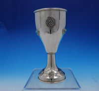 Judaica Sterling Silver Seder Cup with Applied Turquoise Stones GW (#3827)