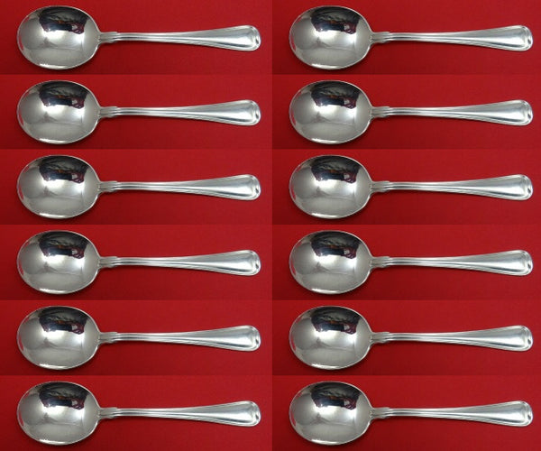 Old French by Gorham Sterling Silver Cream Soup Spoon Set 12 pieces 6"