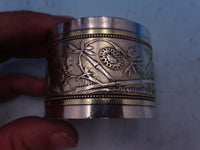 Japanese by Gorham Whiting Sterling Silver Napkin Ring Orig 1 7/8" Bird GW Bands