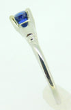 Platinum .63ct Blue Genuine Natural Sapphire Solitaire Ring Size 4.5 (#J4215)