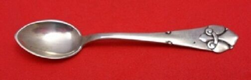 French Lily-Danish By Christian F. Heise Sterling Silver Salt Spoon 3 1/8"