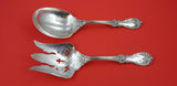 Burgundy by Reed and Barton Sterling Silver Salad Serving Set FH AS 9 1/4"