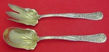 Vine by Tiffany & Co. Sterling Salad Serving Set Gold Washed w/Pea Pods 10"