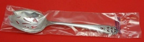 Queen's Lace By International Sterling Silver Serving Spoon Pcd Org 8 1/2" New