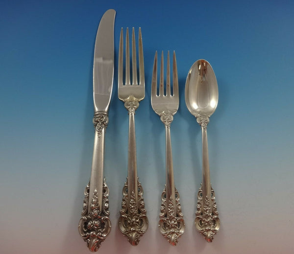 Grande Baroque by Wallace Sterling Silver Flatware Set Service 24 Pieces
