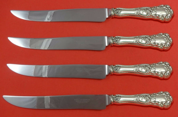 Buttercup by Gorham Sterling Silver Steak Knife Set 4pc Large Texas Sized Custom