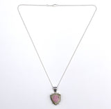 Sterling 10.50ct Watermelon Genuine Natural Tourmaline Crystal Pendant (#J6171)
