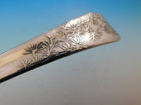 Lap Over Edge Acid Etched by Tiffany Sterling Silver Salad Serving Set GW 10 1/2
