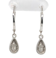 14k White Gold Genuine Natural Diamond Dangle Drop Earrings Jewelry (#J7052)