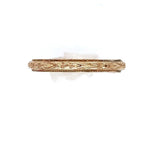 10k Yellow Gold Floral Baby Infant Band Ring with Beaded Edges Size 0 (#J6191)