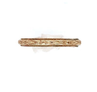 10k Yellow Gold Floral Baby Infant Band Ring with Beaded Edges Size 0 (#J6191)