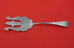 Woodbine Engraved By Seymour Sterling Salad Serving Fork 3-tine brite-cut 9 7/8"
