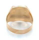 Italian 18k Yellow Gold Men's Ring with Palm Tree and Swords Size 10.75 (#J6636)