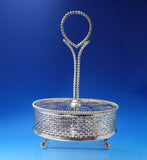 Beaded by Deane and Co London Bridge English Silverplate Cruet Set Holder #5961
