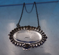 Sterling Silver Liquor Label "Gin" Gadroon 2 1/8" x 1 1/2" (#6869)