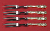 Violet by Wallace Sterling Silver Fruit Fork Set 4-Piece HHWS 6" Custom Made