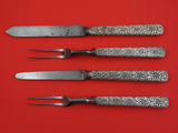 Antique Engraved by Tiffany and Co Sterling Silver Steak Carving Set HH WS 4pc