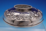 Wilcox Sterling Silver and Glass Hair Receiver Jar with Roses and Beads (#9157)