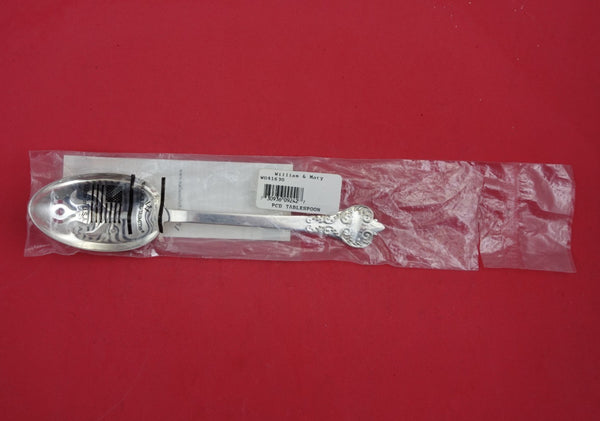 William and Mary by Wallace Sterling Silver Serving Spoon Pcd Orig 8 1/4" New