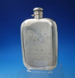 Wallace Sterling Silver Flask w/ Horse Drawn Carriage Rider #200 5.7 ozt (#5894)