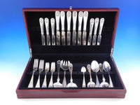 Hammered Shell Hamret Skjell by J Tostrup Norway 830 Silver Flatware Set Service