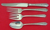 Normandie By Wallace Sterling Silver Dinner Size Place Setting(s) 4pc