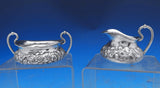 Flora by Shiebler Sterling Silver Sugar and Creamer Set 2pc #1271 (#8839)