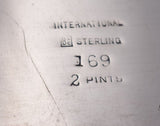 Continental by International Sterling Silver Flask Huge 2 PINTS #169 9"#4345-2