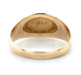 10k Yellow Gold Men's Signet Ring Blank with Marquise Shape Size 12 (#J6794)