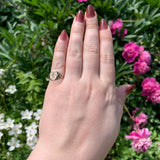 Victorian 9k Gold Signet Ring with "F" Monogram Size 6.75 Jewelry (#J7276)