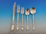 Star Blossom by Alvin Sterling Silver Flatware Set for 12 Service 64 pcs
