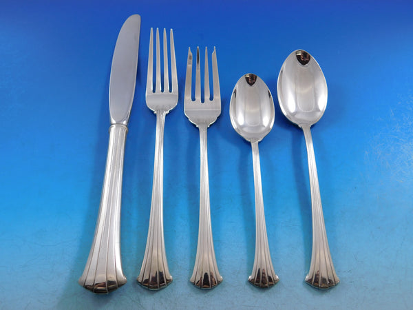 Newport Scroll by Gorham Sterling Silver Flatware Set for 8 Service 45 pieces