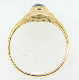 10k Gold .92ct Oval Genuine Natural Cabochon Garnet Ring (#J4116)