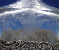 European .800 Silver Cut Crystal Decanter 3-D Child on Top w/ Men Women (#6867)