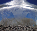 European .800 Silver Cut Crystal Decanter 3-D Child on Top w/ Men Women (#6867)
